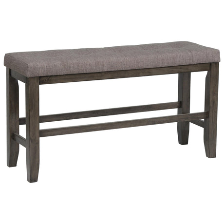 Crown Mark Bardstown Counter Height Bench in Gray image
