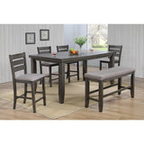 Crown Mark Bardstown Counter Height Table in Gray