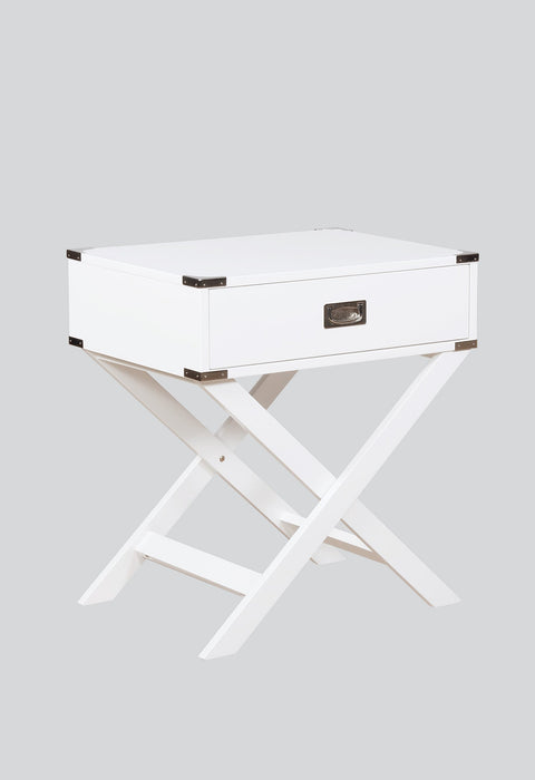 HUDSON CHAIRSIDE TABLE WHITE image