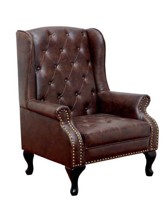 VAUGH Rustic Brown Accent Chair image
