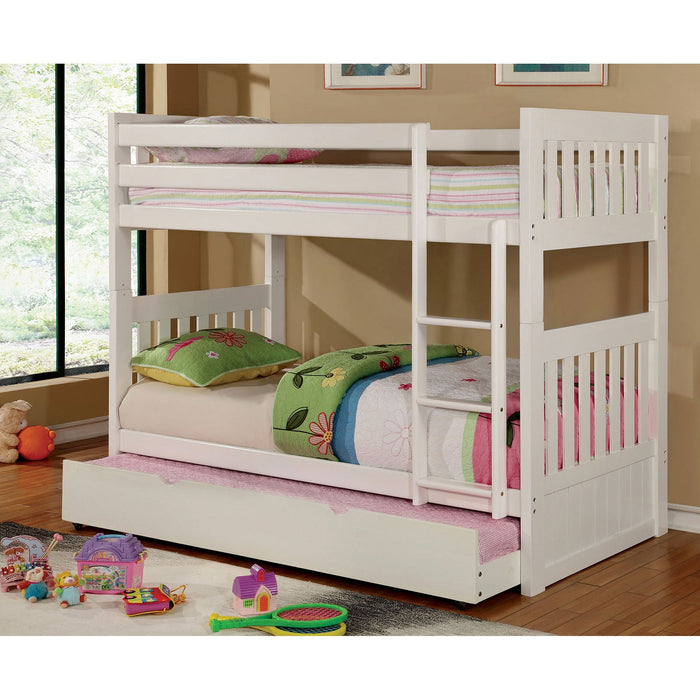 CANBERRA II White Twin/Twin Bunk Bed image