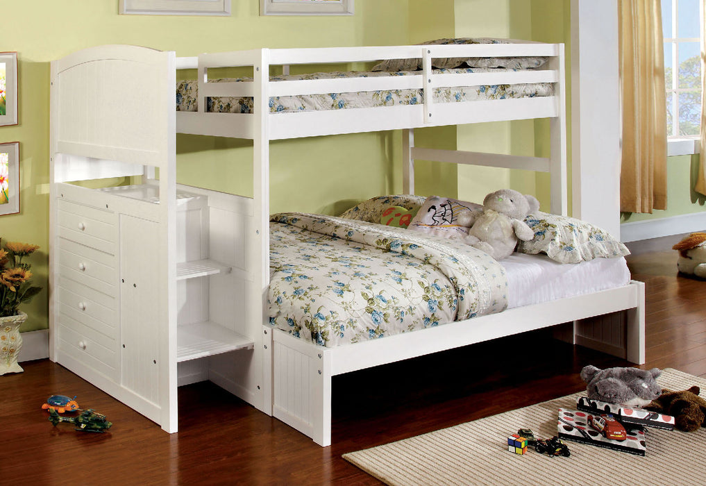 Appenzell White Twin/Full Bunk Bed image