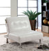 BULLE White/Chrome Chair w/ Side Pockets On Both Sides w/ White image
