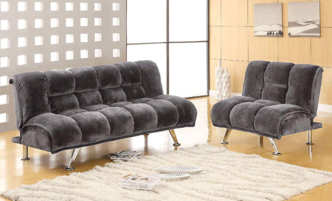 Marbelle Gray Futon Sofa + Chairs image