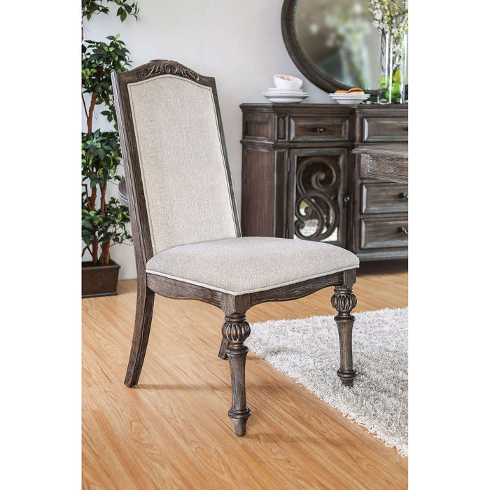 ARCADIA Rustic Natural Tone/ Ivory Side Chair (2/CTN) image