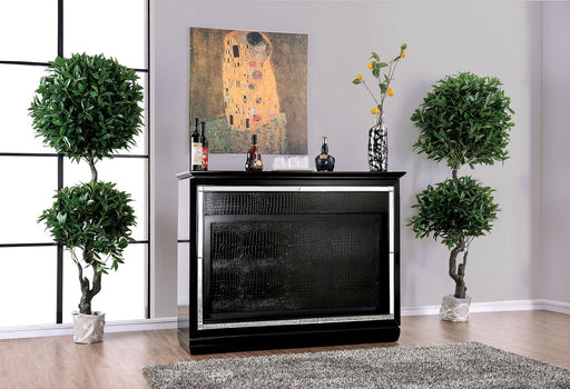 Alena Black Bar Table w/ LED Touch Light & Mirror image