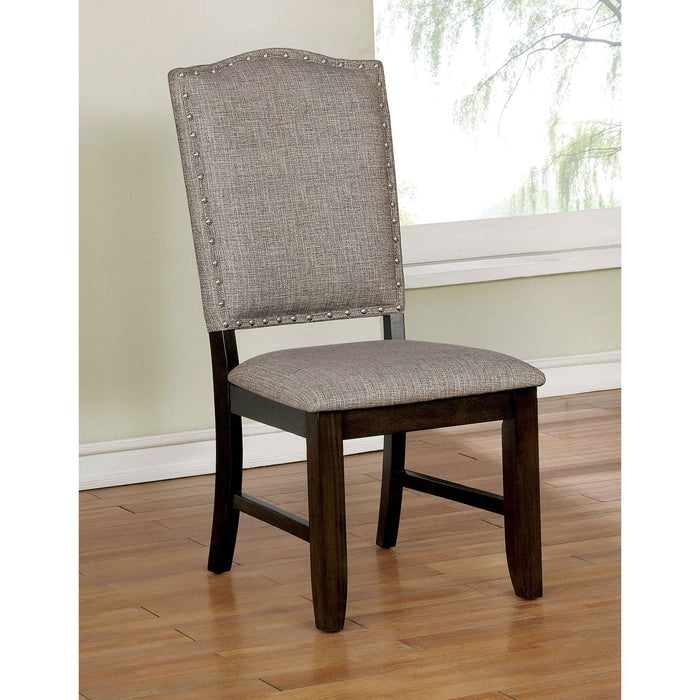 Teagan Dark Walnut/Gray Side Chair (2/CTN) image