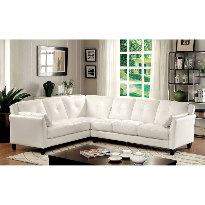 PEEVER White Sectional, White (K/D) image
