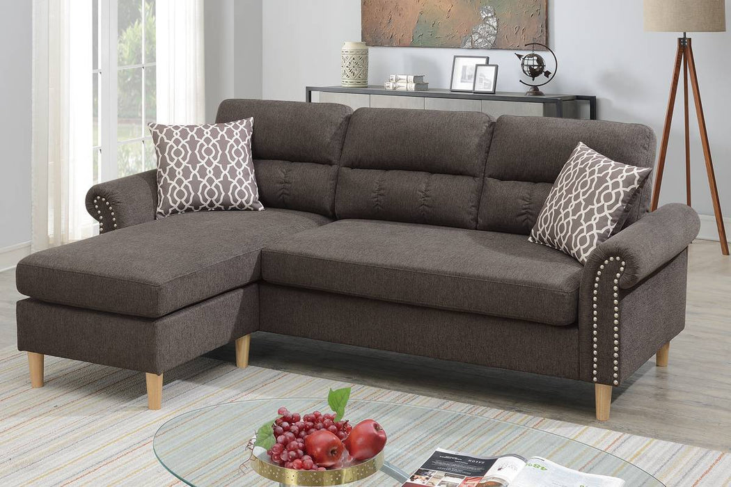 2-Pcs Sectional With 2 Pillow