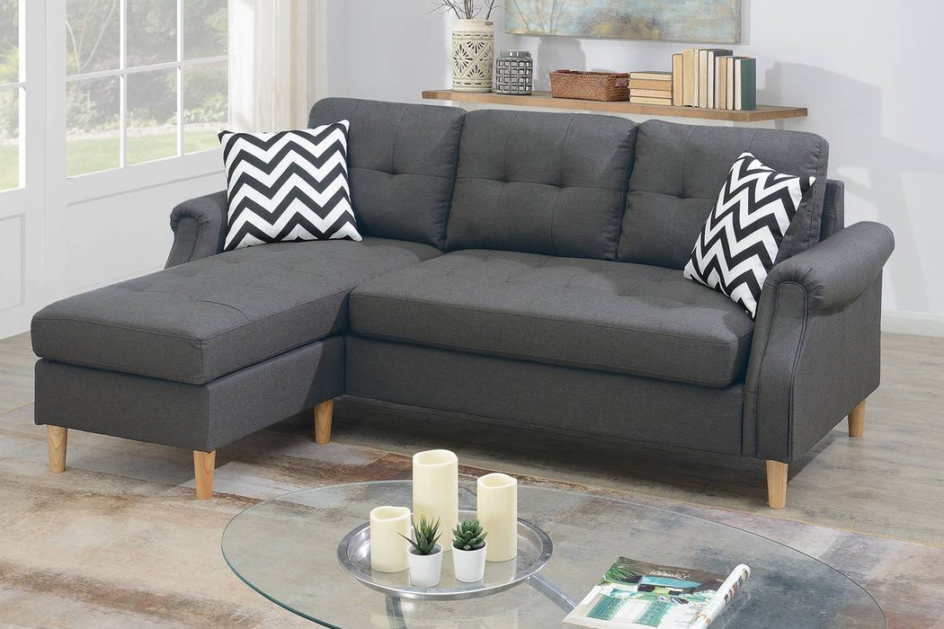Reversible Sectional with 2 Accent Pillow
