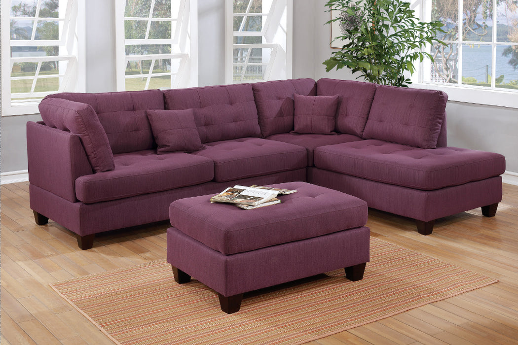 3-Pcs Sectional (Ottoman Included)