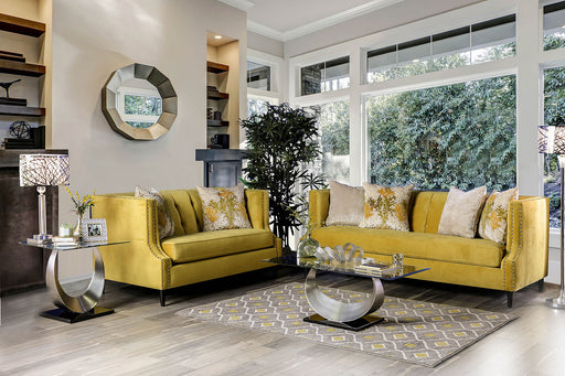 Tegan Royal Yellow Sofa + Love Seat image