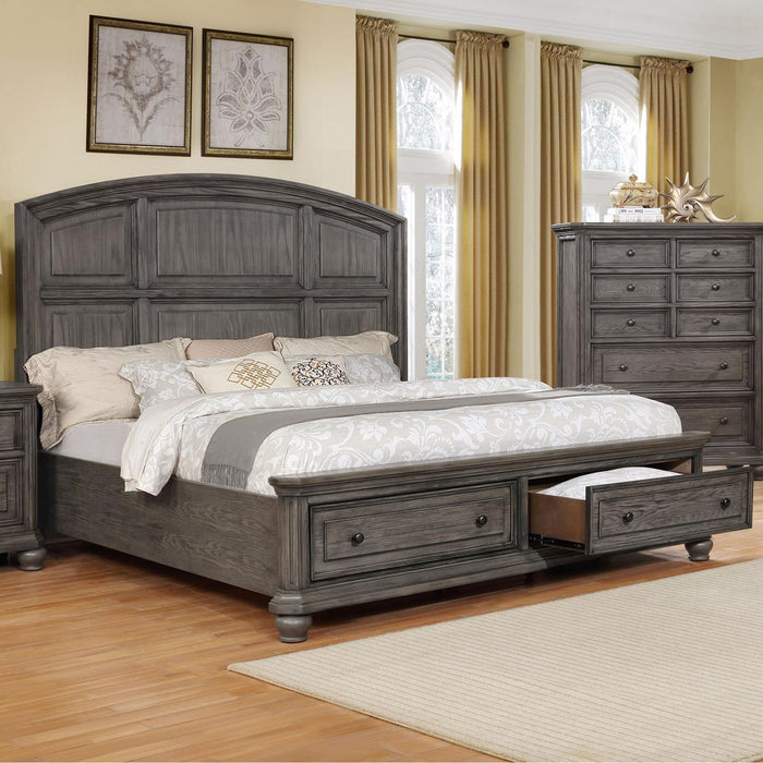 Crown Mark Furniture Lavonia Queen Storage Bed in Grey image