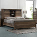 Crown Mark Furniture Calhoun Queen Bookcase Bed in Brown image