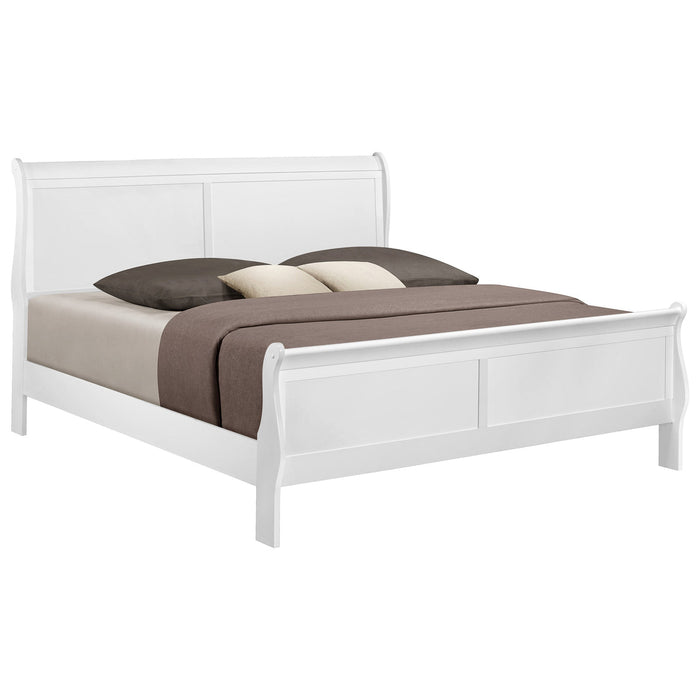 Crown Mark Louis Philip Full Sleigh Bed in White image